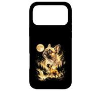 Custodia per iPhone 17 Pro Max Bulldog francese che ulula alla luna Meme