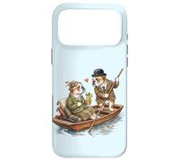 Custodia per iPhone 17 Pro Max Bulldog inglese cani coppia innamorata drink barca Inghilterra