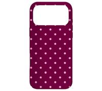 Custodia per iPhone 17 Pro Max Burgundy and Pink Polka Dots Tiny Polkadots Aesthetic
