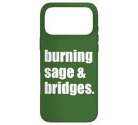 Custodia per iPhone 17 Pro Max BURNING SAGE & BRIDGES Burning Smudge Divertente Meme Sarcastico