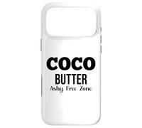 Custodia per iPhone 17 Pro Max Burro di cocco Zona franca di cenere Testo semplice nero