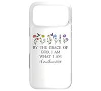 Custodia per iPhone 17 Pro Max By the Grace of God I am What I Am Verse 1 Corinthians 15:10