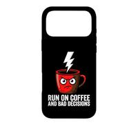 Custodia per iPhone 17 Pro Max Caffeine Addict Humor Run On Coffee And Bad Decisions