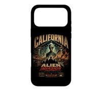 Custodia per iPhone 17 Pro Max California Alien Invasion Retro UFO UAP Extraterrestre