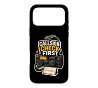 Custodia per iPhone 17 Pro Max CALLSIGN CHECK FIRST Radioamatore Stazione Microfono