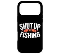 Custodia per iPhone 17 Pro Max Camicia da pesca con scritta "Shut Up I'm Fisherman"