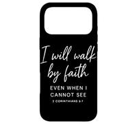 Custodia per iPhone 17 Pro Max Camminerò per fede anche quando non riesco a vedere 2 Corinzi