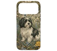 Custodia per iPhone 17 Pro Max Cane Havanese William Morris Floral Cottagecore Art