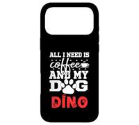 Custodia per iPhone 17 Pro Max Cane Nome Dino All In Need Is Coffee My Dog Named Dino