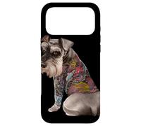 Custodia per iPhone 17 Pro Max Cane Schnauzer con drago giapponese Tattoo Irezumi