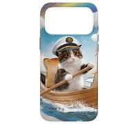 Custodia per iPhone 17 Pro Max Capitan Cat Toast Boat Rainbow Fantasy