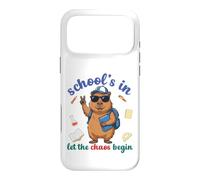 Custodia per iPhone 17 Pro Max Capybara Back To School Vibes Scuole In Let The Chaos Begin