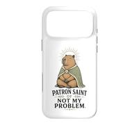 Custodia per iPhone 17 Pro Max Capybara Meme Patrono Santo Di Non Il Mio Problema