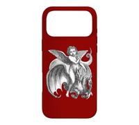 Custodia per iPhone 17 Pro Max Carattere alato demoniaco cavalcando un drago a due teste ritagliato