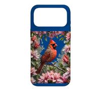 Custodia per iPhone 17 Pro Max Cardinale Rosso Tra Rododendri Rosa