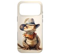 Custodia per iPhone 17 Pro Max Carino Beardie drago barbuto che indossa un cappello da cowboy