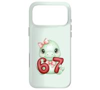 Custodia per iPhone 17 Pro Max Carino Coquette Dinosaur 67 Meme Six Seven Dino Ragazza Donne