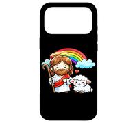 Custodia per iPhone 17 Pro Max Carino Gesù Cristo Pastore Agnello Arcobaleno Kid Cristianesimo
