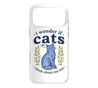 Custodia per iPhone 17 Pro Max Carino I Wonder If Cats Think About Me Too Folk Art Kitten