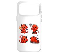 Custodia per iPhone 17 Pro Max Carino Rosso Baby Devil Character Set Forme Mania