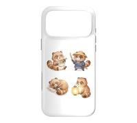 Custodia per iPhone 17 Pro Max Carino Tanuki Raccoon Cane Giapponese Chibi Animale