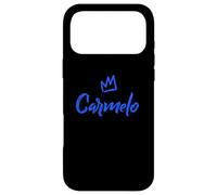Custodia per iPhone 17 Pro Max Carmelo il re/corona blu e nome per gli uomini chiamato Carmelo
