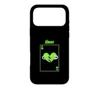 Custodia per iPhone 17 Pro Max Carta d'amore perduta di colore verde Grafica verde