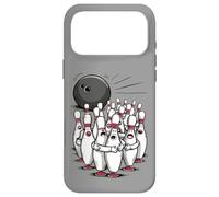 Custodia per iPhone 17 Pro Max Cartoon Scared Bowling Pins - Funny Sport Bowler Tee