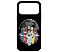 Custodia per iPhone 17 Pro Max Cartoon Scared Bowling Pins - Funny Sport Bowler Tee