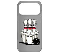 Custodia per iPhone 17 Pro Max Cartoon Scared Bowling Pins - Funny Sport Bowler Tee