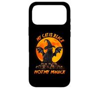 Custodia per iPhone 17 Pro Max Cat Is Black Not My Magick Witch Cats Moon Scary Halloween