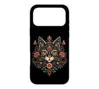Custodia per iPhone 17 Pro Max Cat Mom Floral Folk Art Amante dei gatti Boho Feline
