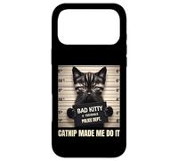 Custodia per iPhone 17 Pro Max Catnip Made Me Do It Mugshot per gli amanti dei gatti gatti mamma gatto papà