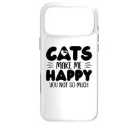 Custodia per iPhone 17 Pro Max Cats Make Me Happy You Not So Much Humans Make My Head Hurt