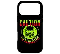 Custodia per iPhone 17 Pro Max Caution I'm Radioactive Funny Cancer Warrior Chemo Radiation