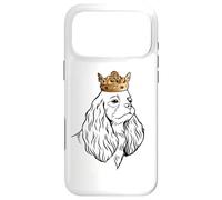 Custodia per iPhone 17 Pro Max Cavalier King Charles Spaniel Cane che indossa una corona