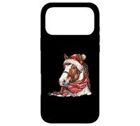Custodia per iPhone 17 Pro Max Cavallo equestre Ritratto di Natale Equitazione