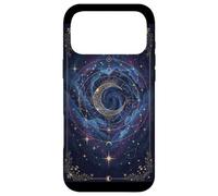 Custodia per iPhone 17 Pro Max Celestial Moon Tarot Estetica Nebulosa Mistica Galassia Opera d'arte