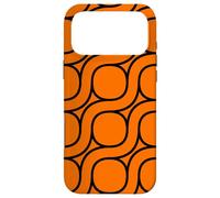 Custodia per iPhone 17 Pro Max Cerchi neri Design in carta da parati colore arancione