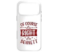 Custodia per iPhone 17 Pro Max Certo che ho ragione I'm Bennett Nome personalizzato