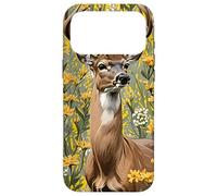 Custodia per iPhone 17 Pro Max Cervo dalla coda bianca del Nebraskan circondato da verga d'oro 1