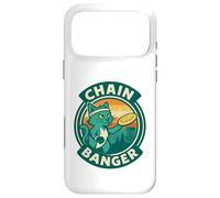 Custodia per iPhone 17 Pro Max Chain Banger Disc Golf Cat Retro Graphic
