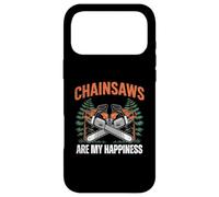 Custodia per iPhone 17 Pro Max Chainsaws Are My Happiness - Funny Father's Day Woodworker
