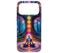 Custodia per iPhone 17 Pro Max Chakra Meditazione Albero Natura Universo