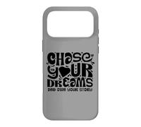 Custodia per iPhone 17 Pro Max Chase Your Dreams, white/black