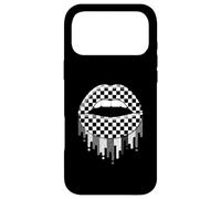 Custodia per iPhone 17 Pro Max Checkered Black White Lip Cute Checkerboard