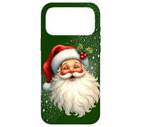 Custodia per iPhone 17 Pro Max Cheerful Santa with Holly & Sparkles - Holiday Art
