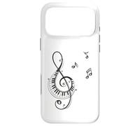 Custodia per iPhone 17 Pro Max Chiave di violino e pianoforte Arte musicale