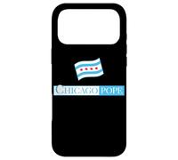 Custodia per iPhone 17 Pro Max Chicago Papa Leone XIV con Chicago Bandiera Divertente