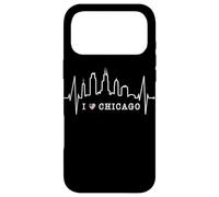 Custodia per iPhone 17 Pro Max Chicago Skyline Battito del Cuore Stati Uniti Amo Chicago
